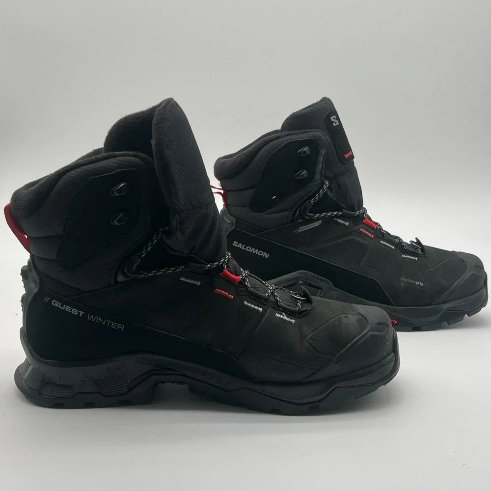 Salomon Quest Winter TS CSWP Waterproof Hiking Boots Mens Size 9.5 Black NIB